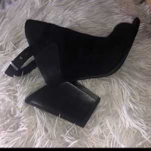 MIA Black Peep Toe Booties